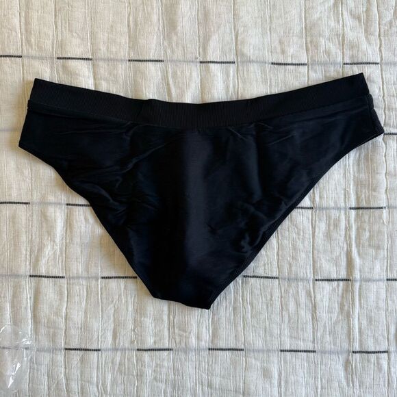NWT J.Crew Ribbed Cross-Front Cheeky Bikini Bottom Black Size 3X - Picture 5 of 10